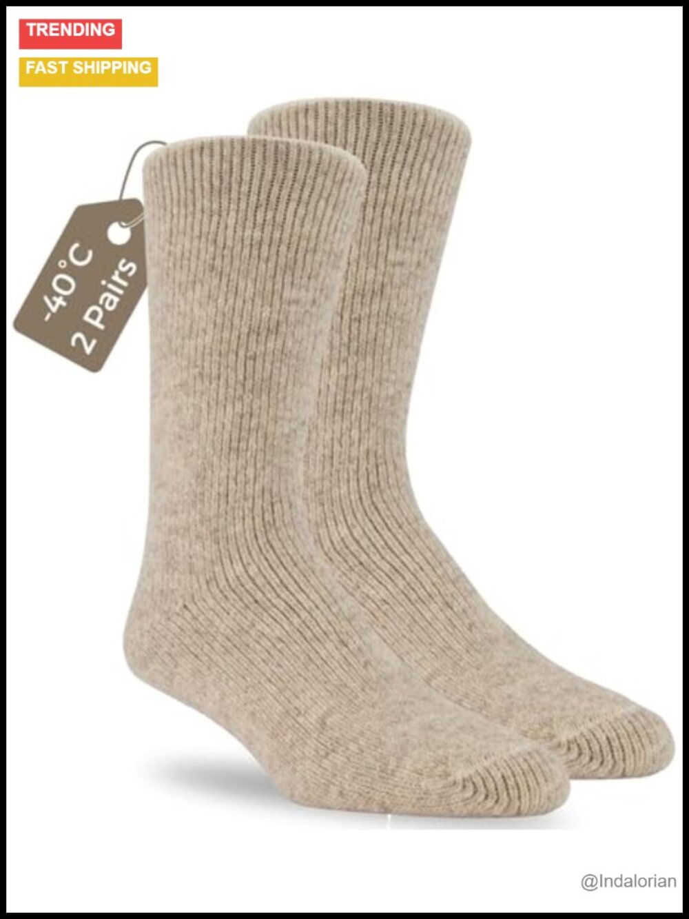 Thermal Wool Winter Hiking Socks - Extreme Cold -40